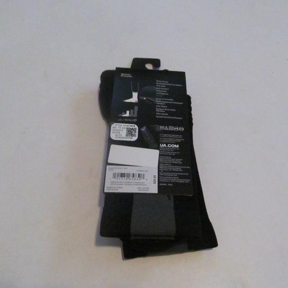 Under Armour Project Rock Playmaker man black/grey socks size 7-8.5 Brand New - Picture 2 of 2